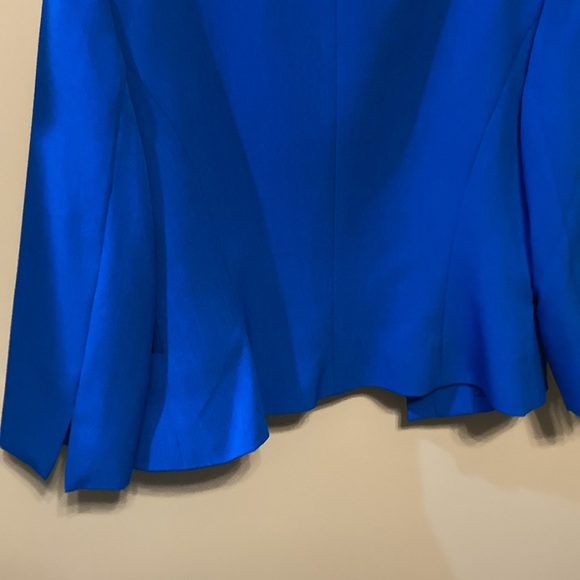 Kasper Blue Blazer Elegant Open Front Design - Picture 4 of 5